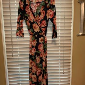 Floral, wrap maxi - DVF knockoff